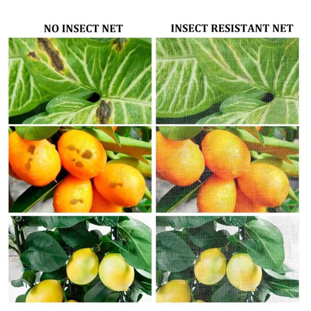5 x Obstnetzbeutel – strapazierfähiger Nylon-Obstschutz mit Kordelzug für den Garten und Obstgarten (360 x 240 mm) für effektive Schädlingsbekämpfung und Obstschutz