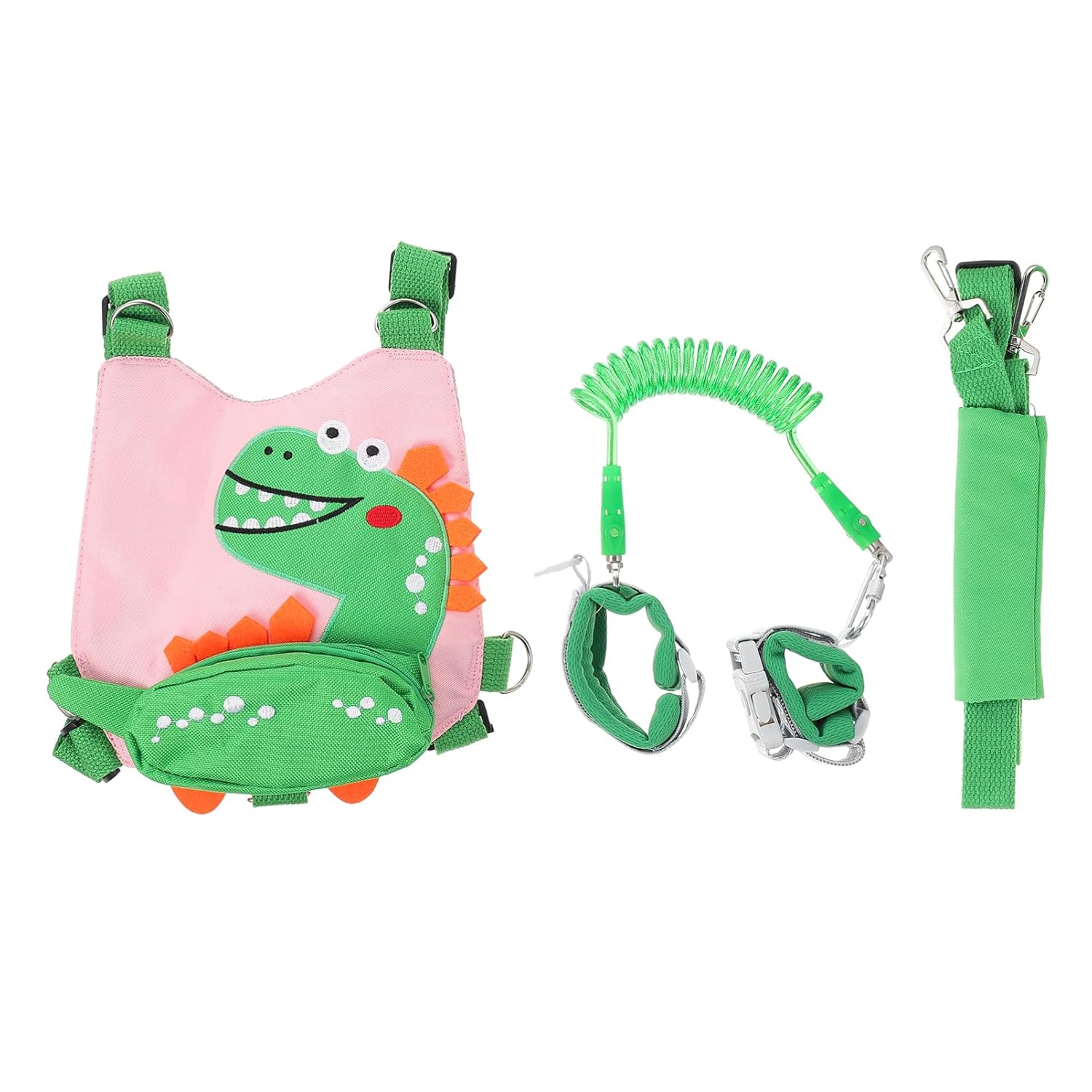 SHOWERORO Dinosaur Anti-Lost Baby Harness Breathable Safety Leash for Toddlers Toddler Walking Wristband Strap for Outdoor Use