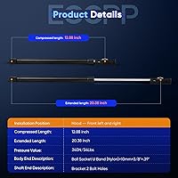 Vista 3 de ECCPP - Juego de 2 amortiguadores de gas para campana delantera para Pontiac GTO 2004 – 2006, compatible con Pontiac GTO Strut 2004 – 2006