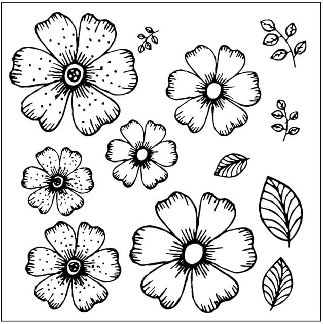 Arrietty DIY Flowers Leaves Stamp Rubber Clear Stamp/Seal Scrapbook Decorative Card Making Clear Stamps