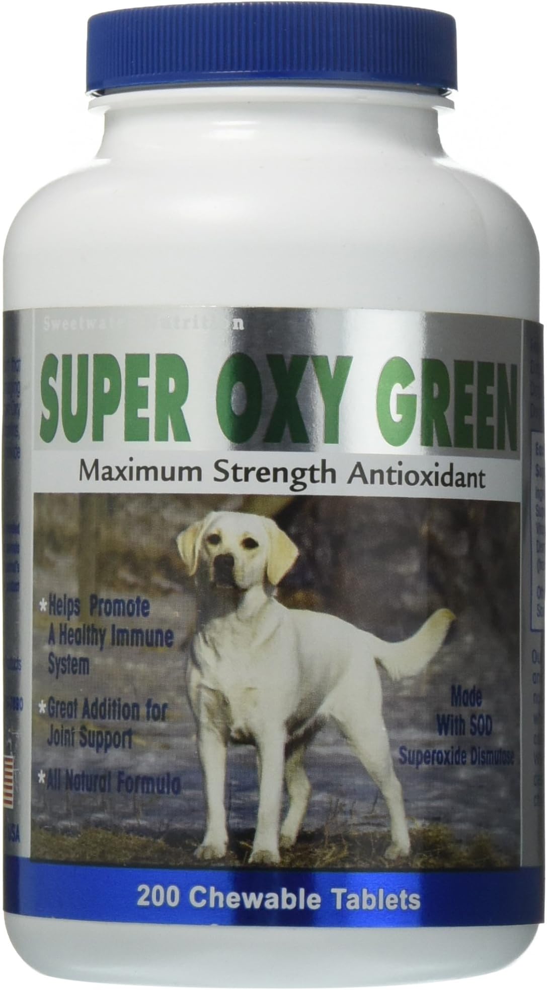Super Oxy Green Maximum Strength Antioxidants for Dogs - 200 Count