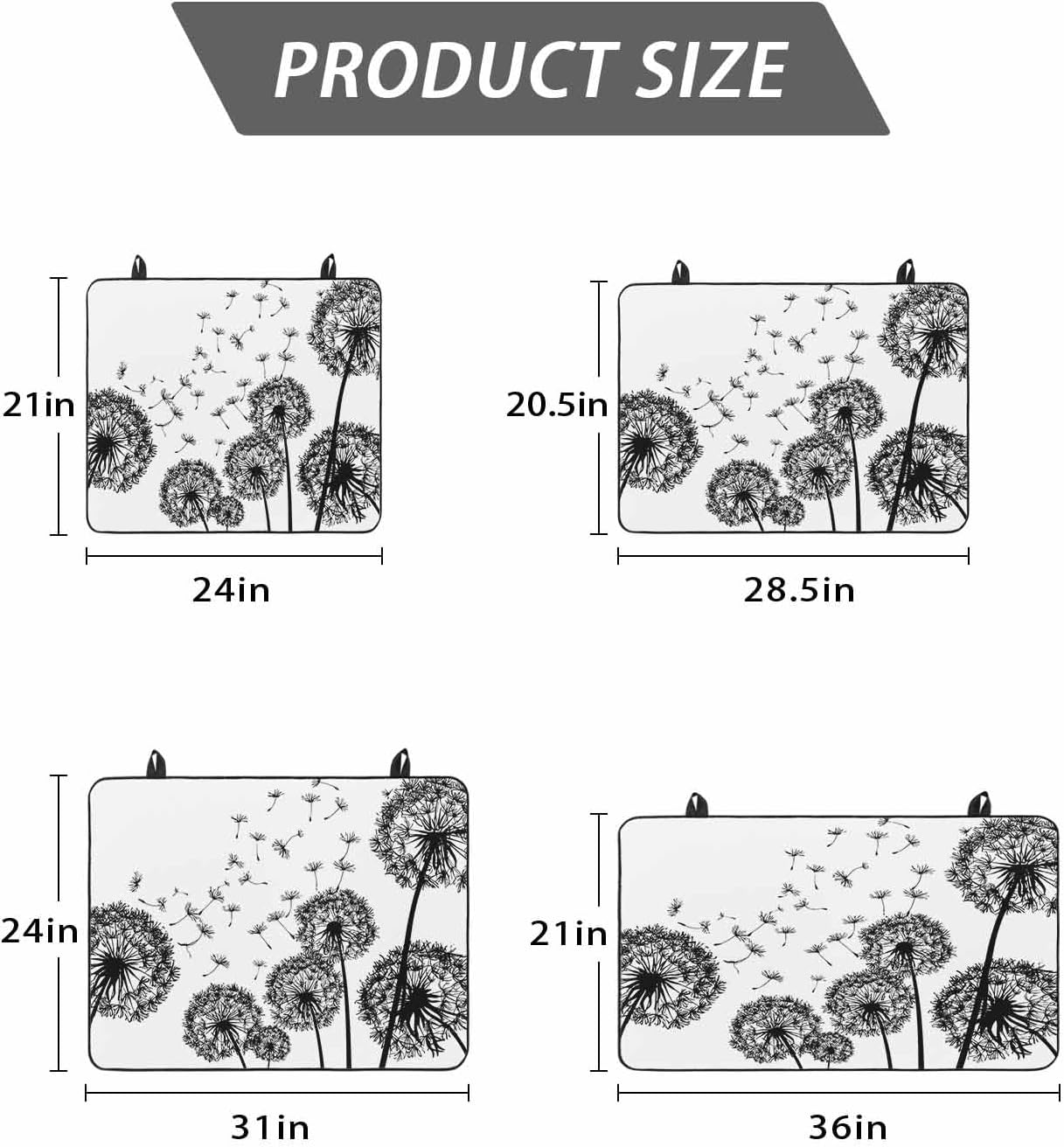 Stove Top Cover Dandelion Stove Cover for Electric Stove Top Spring Flower Plants Glass Cooktop Covers Anti-Slip Mat Heat Resistant Countertop Protector Kitchen Decor 31"x24"
