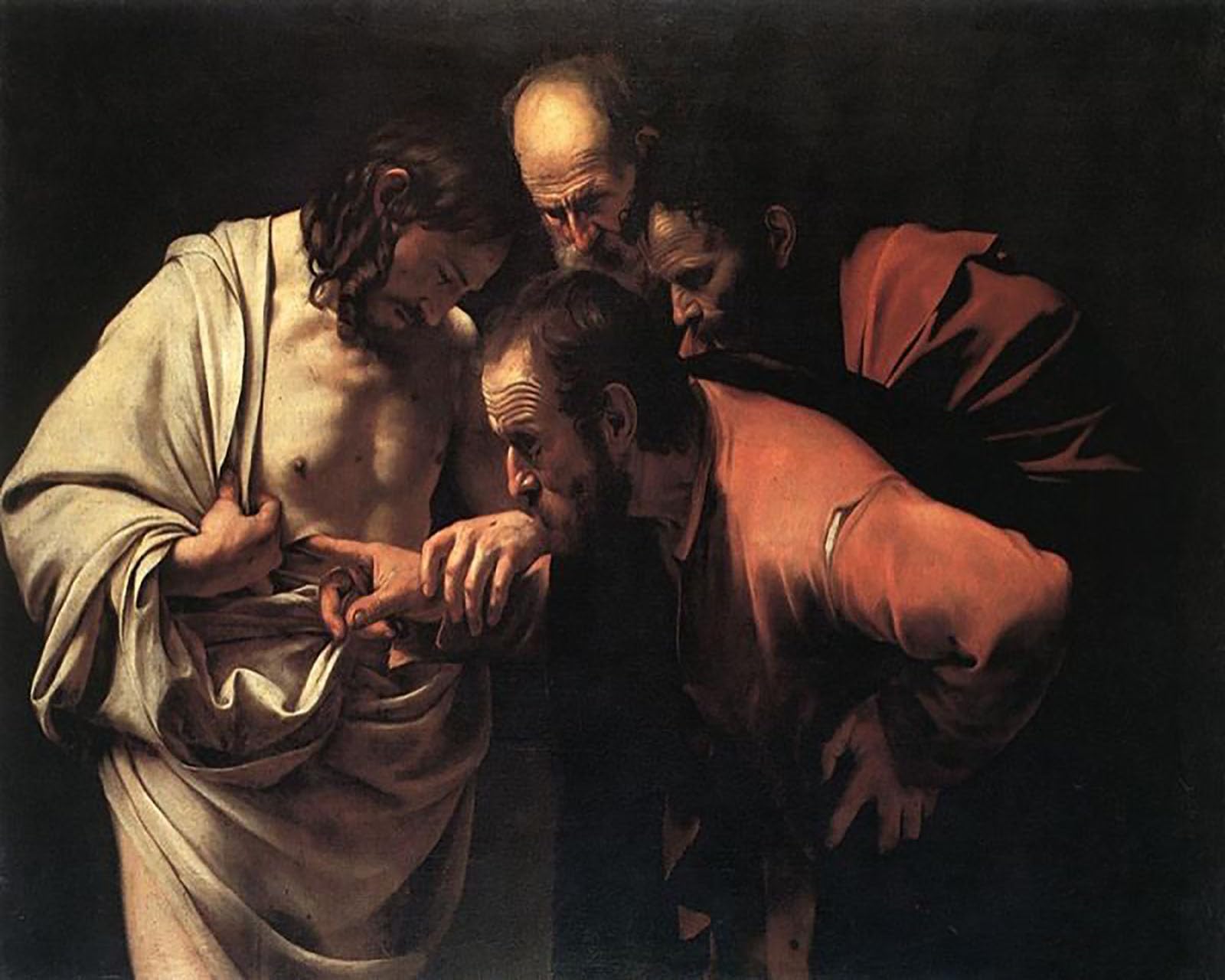 ZHXXFD Paint By Numbers for Adults Kids Beginners Landscape Famous Paintings Without Frame 40X50CM The Incredulity of Saint Thomas - Caravaggio,A23