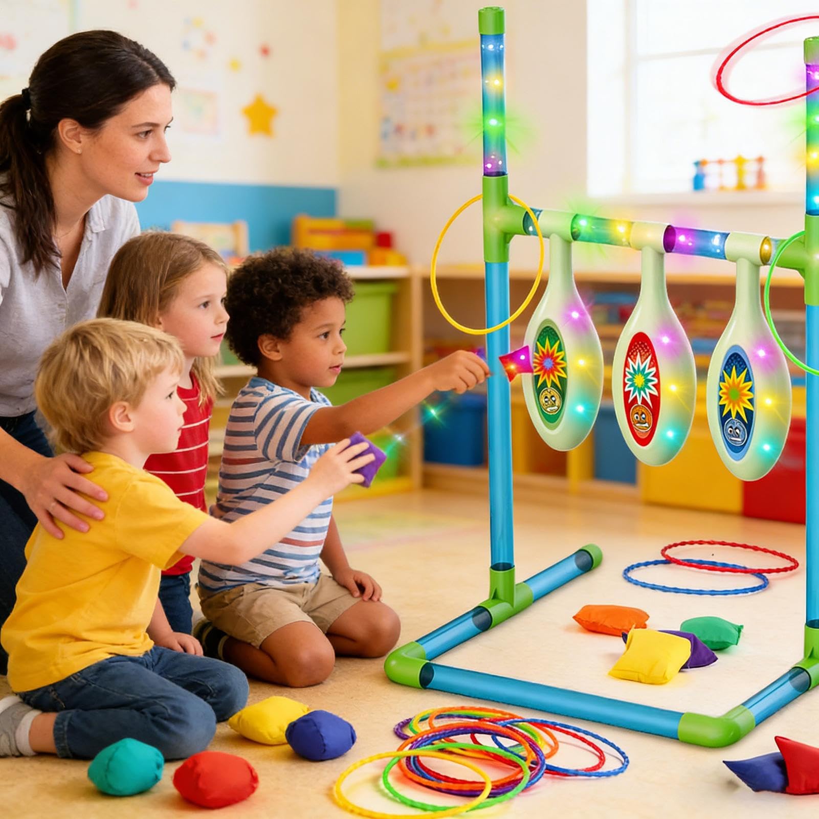 Wurfspiel – Komplettes Aufbewahrungs-Set – Wurfsäcke für Kinder | für Outdoor, Hof, Garten, Park, Sport, Party, Erwachsene, Jungen und Mädchen