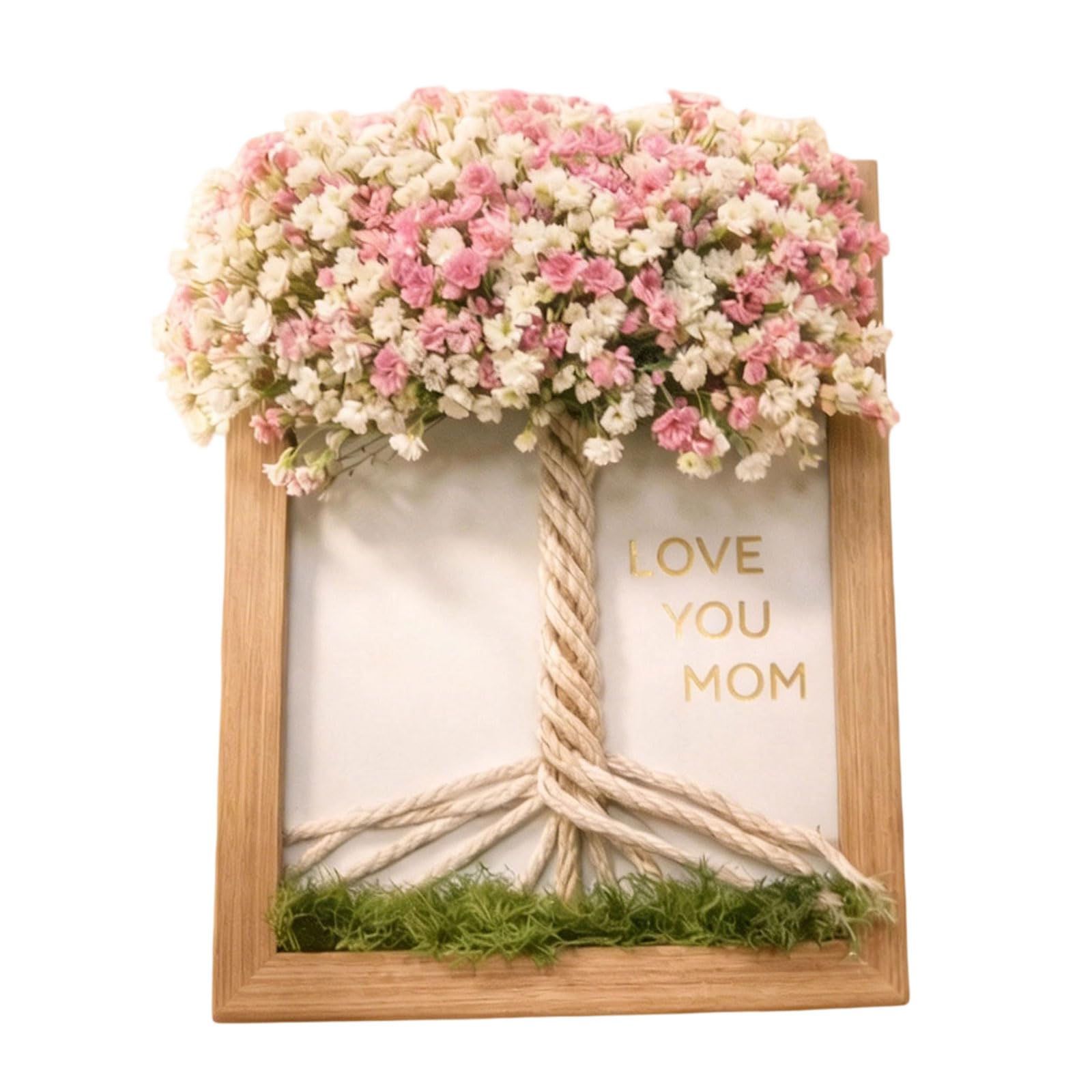 Creative Flower Frame for Mom Birthday Christmas Party Activity Small Home Decoration Family Photo Wooden Photo