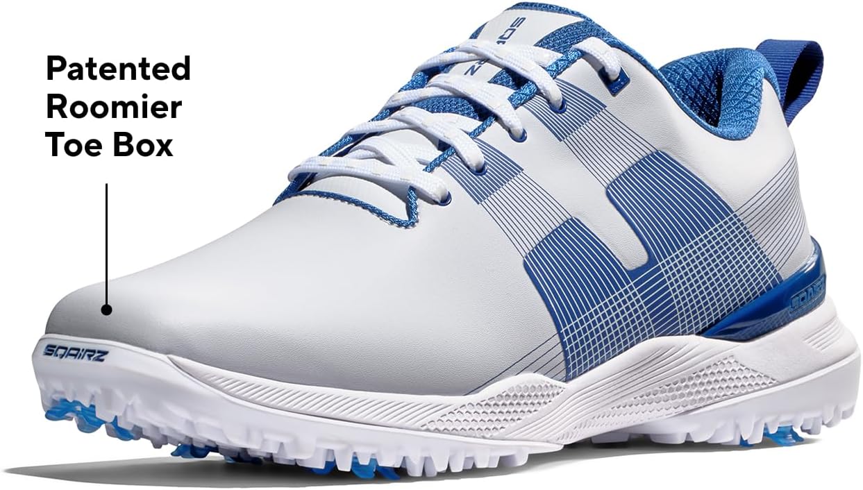 SQAIRZ Velo LT-X Erkek Golf Ayakkabıları, Denge ve Performans İçin Tasarlanmış, Su Geçirmez Erkek Golf Ayakkabıları, Değiştirilebilir Çiviler