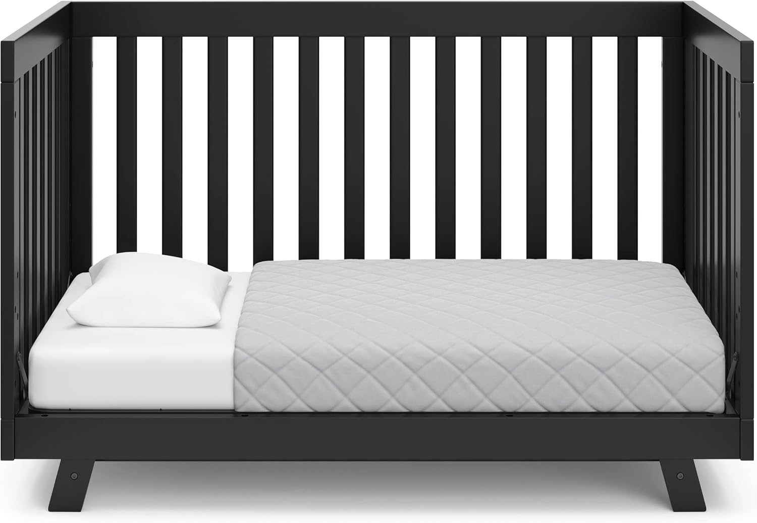 Storkcraft Beckett Convertible Crib (Black) – Converts from Baby Crib to Toddler Bed and Daybed, Fits Standard Full-Size Crib Mattress, Adjustable Mattress Support Base - Image 13