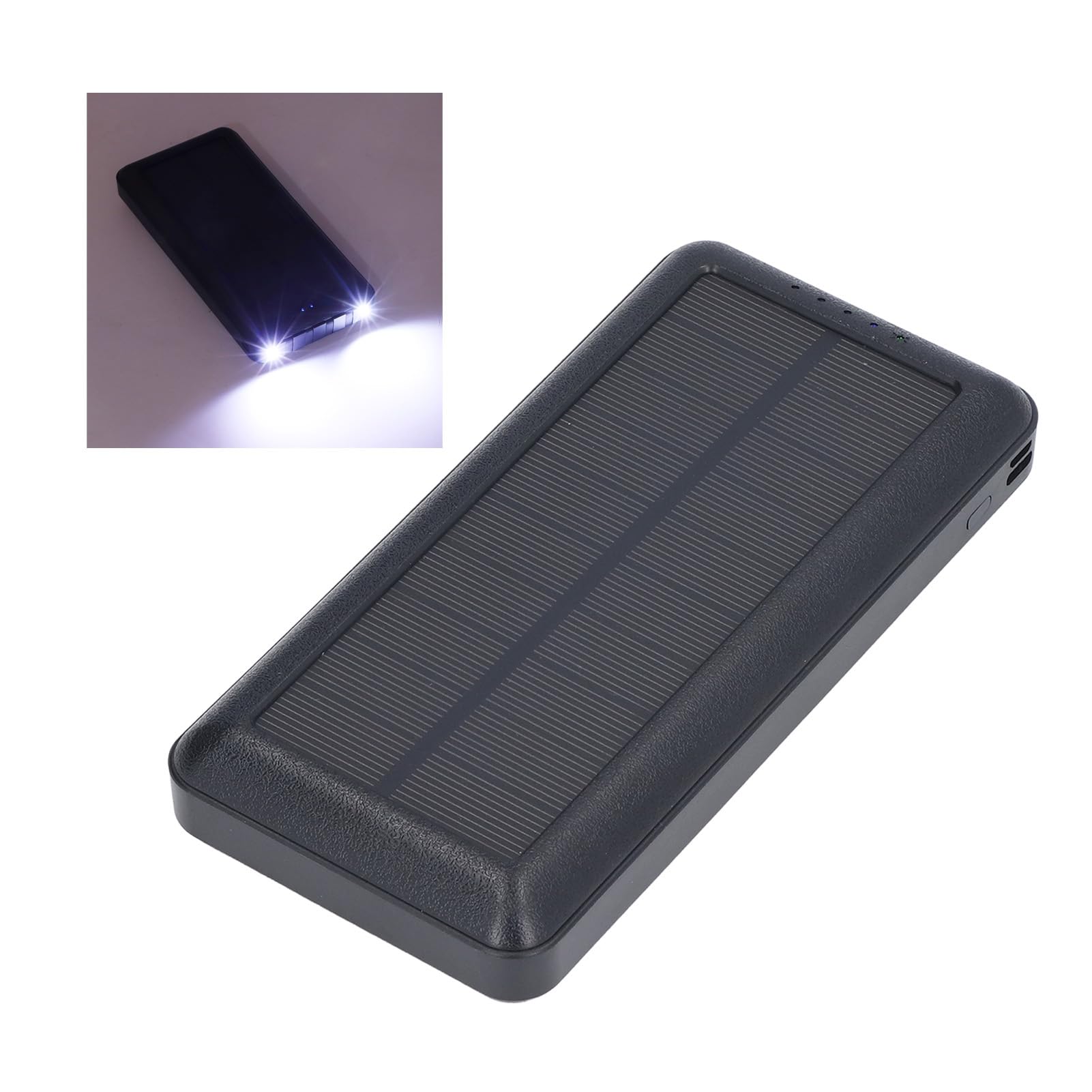 YWBL-WH Power Bank Solare Portatile 30000mAh con 2 Luci LED, per Uso