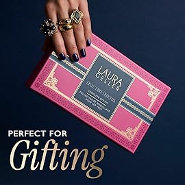 LAURA GELLER NEW YORK Delectable Delights Shimmer-Finish Baked Eyeshadow Kit with Free Mascara Included | Long-Lasting Crease-Proof Baked Eyeshadows for Mature Skin