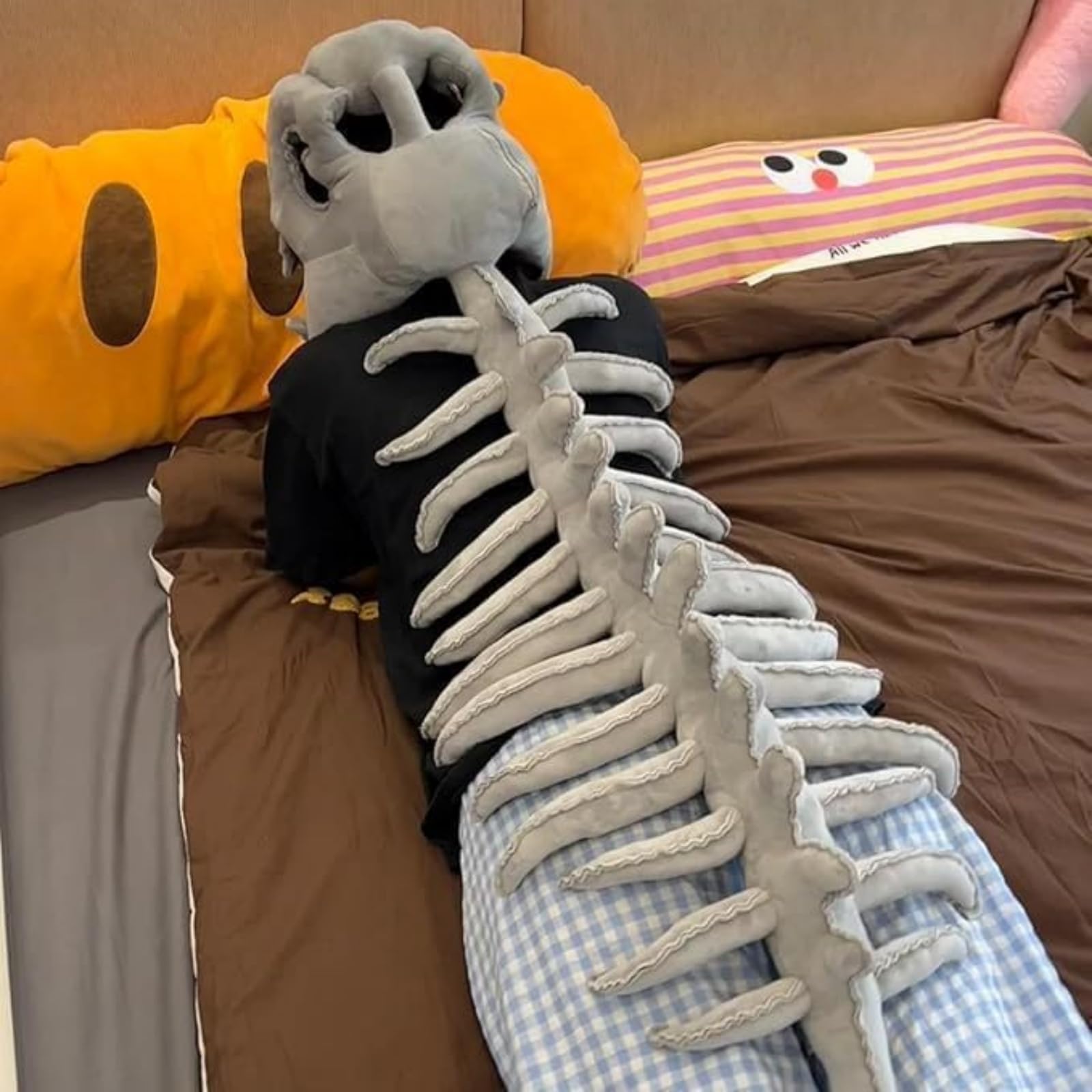 Spinosaurus Plush Dino Outfit, Costume De Dinosaure Spinosaurus En Peluche, Squelette 3D, Réaliste Pour Halloween, Changement Rapide, Lavable En Machine Pour Fêtes
