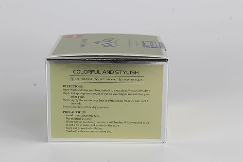 Miniatura 11 de Cera temporal negra para teñir el cabello, pomadas de cera de color natural instantáneo, 4.23 onzas, arcilla para peinar el cabello para fiestas