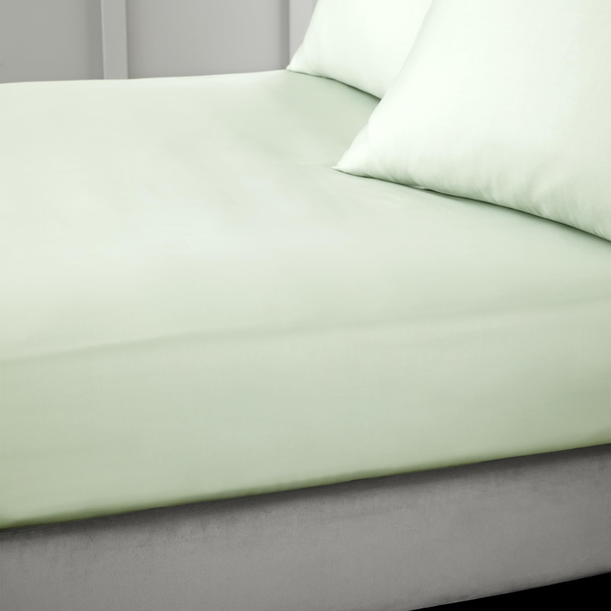 Bianca Green 400 Thread Count Cotton Sateen King Fitted Sheet