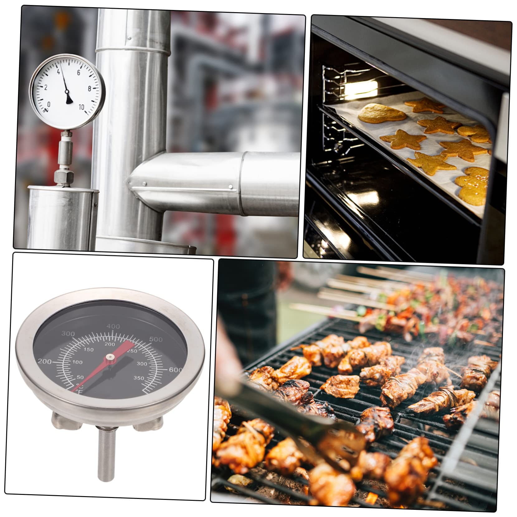 Cabilock 2 Piezas Termómetro De Parrilla Monitor De Temperatura Del Horno Termómetro Para Hornear Doméstico Cocina Dulce Termómetro Wifi Horneando Parilla Acero Inoxidable