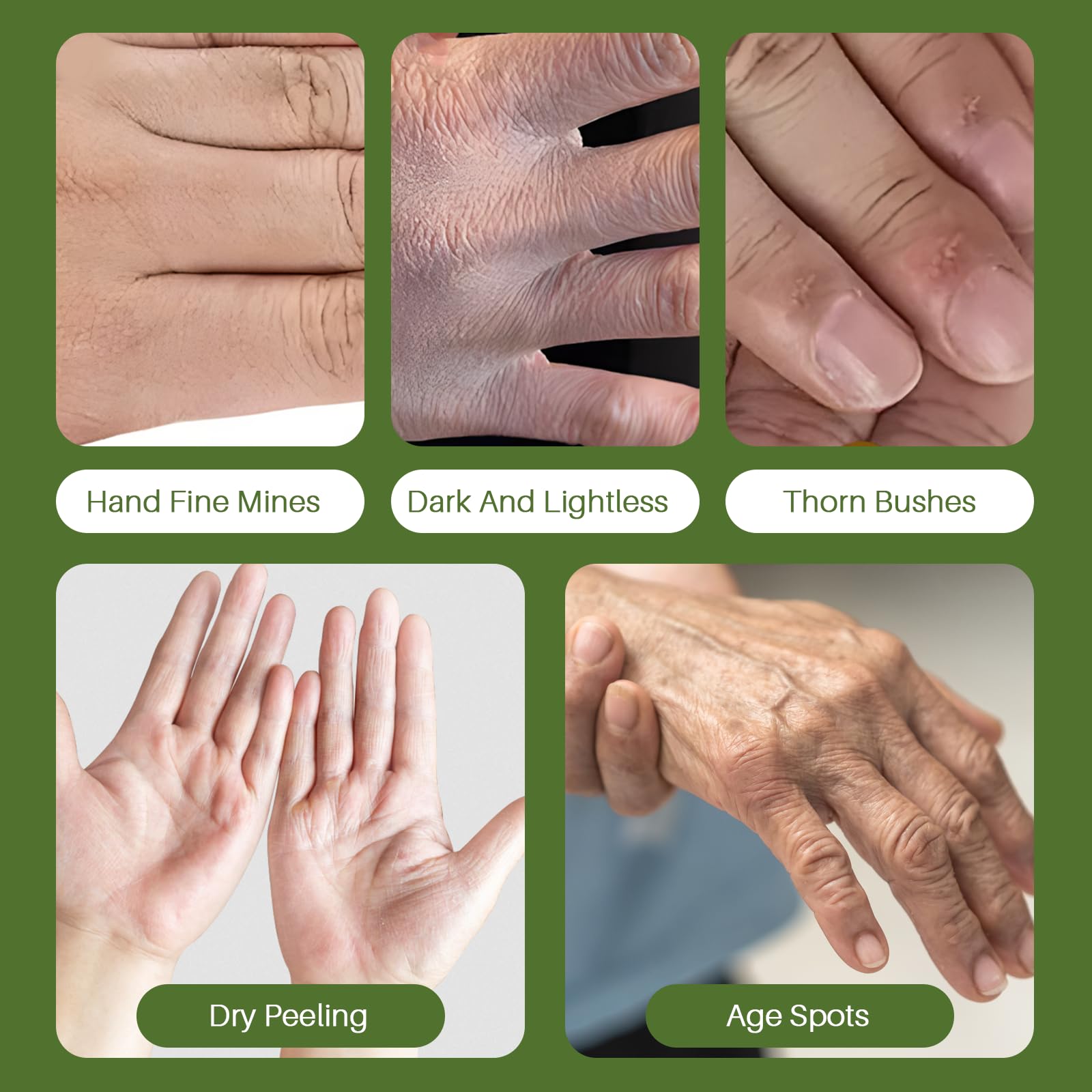 6 Coppie Maschera Mani Maschera Mani Guanti Antietà Rigenerante Nutriente Per Invecchiamento