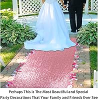 Vista 77 de ShinyBeauty Pasillo de Lentejuelas Negras Brillantes de 2 pies x 15 pies Alfombra Brillante para Bodas, Graduaciones, Fiestas, Alfombra Negra