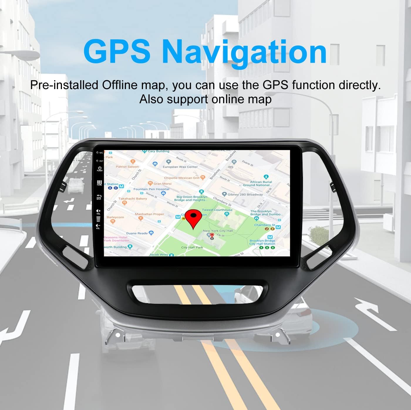 android 10 px6 car stereo radio fit for jeep cherokee 2013 2018 gps 1 din free camera 4g64g dsp support dabsteering wheel controlwifibluetoothmir