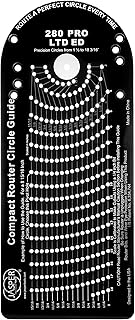 Jasper 280 PRO Router Circle Cutting Jig – Cut 268 Perfect Circles from 1½" to 18 3/16" – Industrial Polycarbonate Jig for Compact Routers – Includes Centering Disc & Pivot Pins – Guaranteed for Life