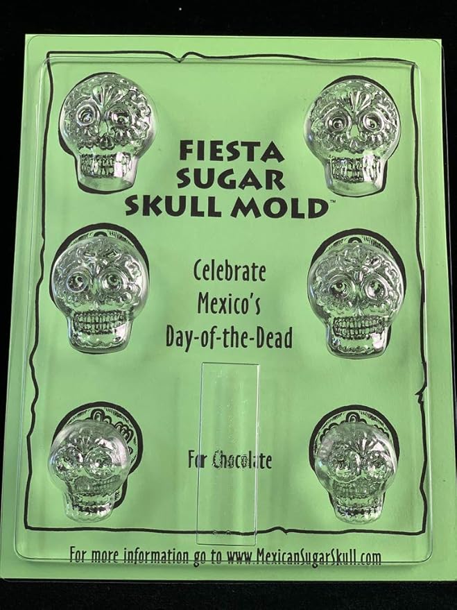 Sugar Skull Chocolate Mold - Fiesta - Candy Making Mold