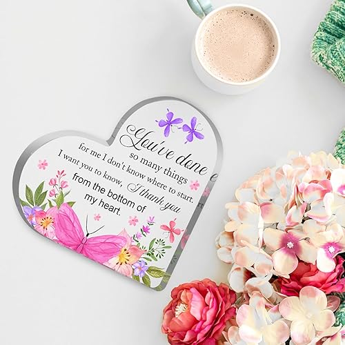 Miniatura 4 de Regalos de agradecimiento, regalos de agradecimiento, regalos de despedida de jubilación, acrílico en forma de corazón con mensaje inspirador,