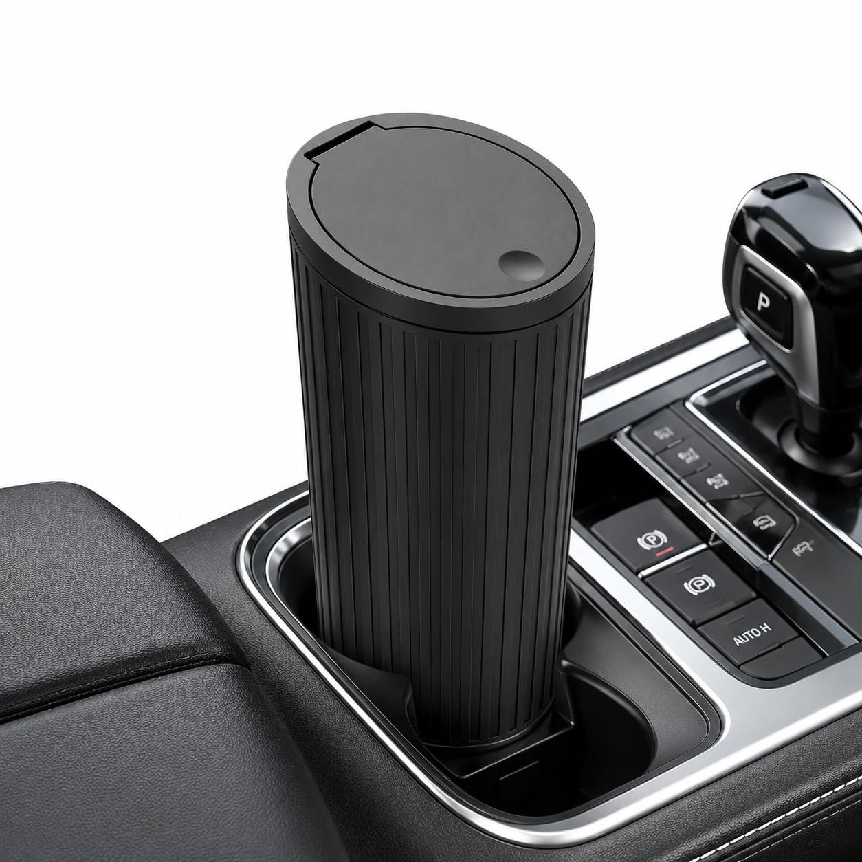 Car Dustbin Waste Management Bin for Car, Office, Home & Vehicle – Car Accessories, Portable Garbage Organizer with Lid, Small Cup Holder for Table, Desk, Kitchen &Travel Press-Top(Pack of1)(Black)-image-13