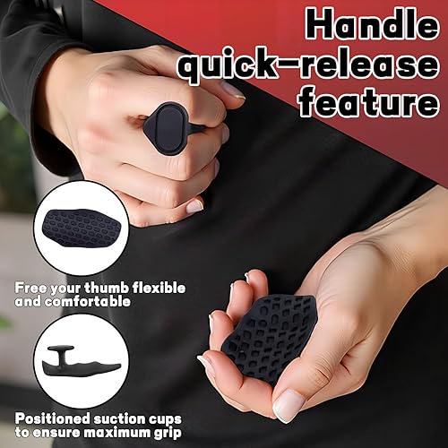 Miniatura 2 de Puños de levantamiento de pesas para hombres y mujeres, guantes protectores de manos de goma ergonómicos para entrenamiento de gimnasio y ejercicio
