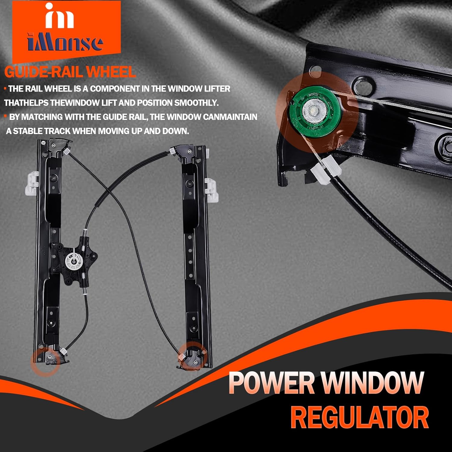 Power Electric Window Regulator Without Motor Replacement for Town & Country Dodge Grand Caravan Ram C/V Volkswagen Routan 2008-2018 Front Driver Side, 749-508