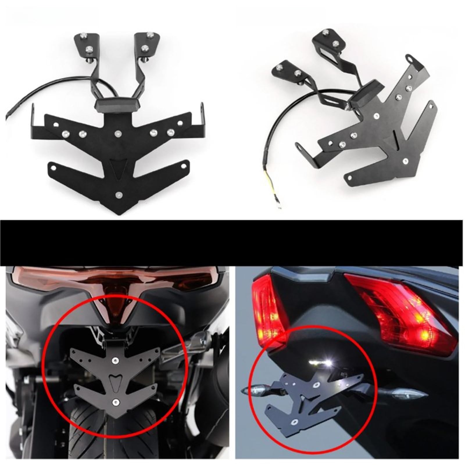 Portatarga Per Moto Con Luce LED Integrata Per Y&amaha TMAX 530 560 TMAX530 TMAX560 2017-2021