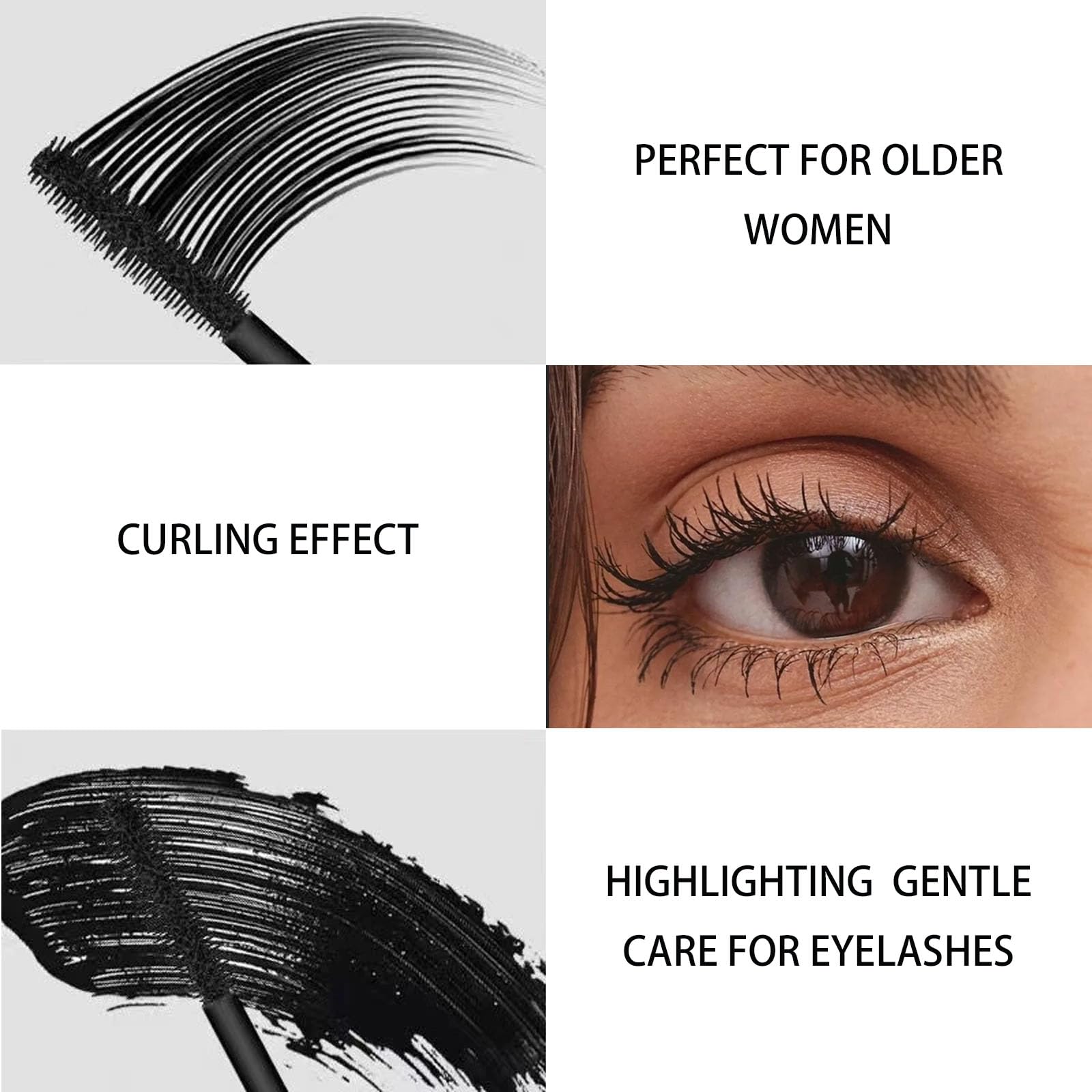 Black Mascara for Older Women Mascara for Mature Women & Sensitive Eyes - Image 4