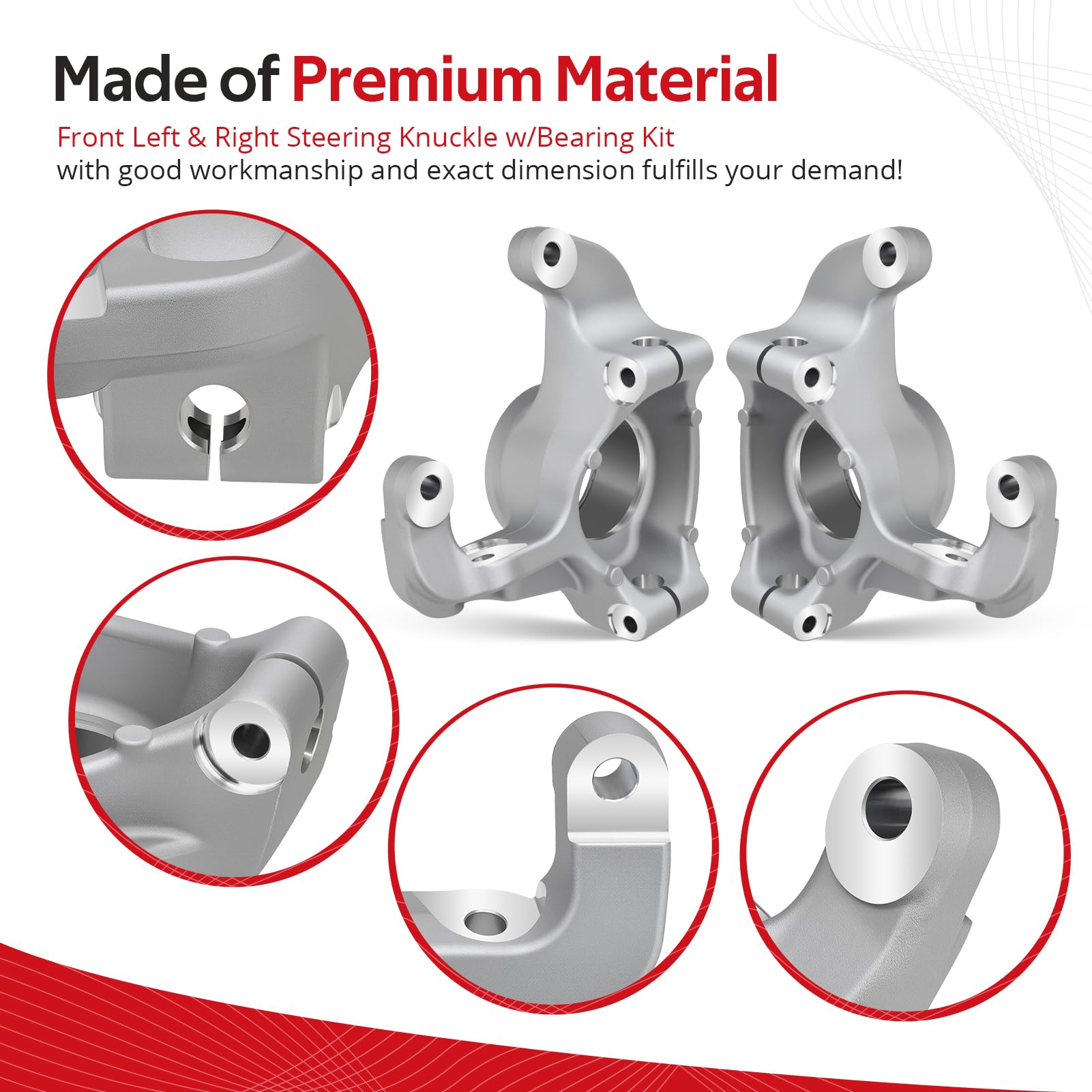 Amazon.com: JAVIK Front Left & Right Steering Knuckle w/Bearing