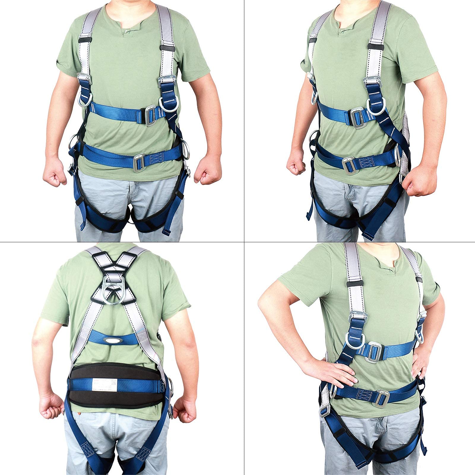 SwaYve Ceinture de Sécurité Antichute, Harnais de Sécurité Complet Pour Protection Contre Les Chutes, Harnais de Sécurité de Construction
