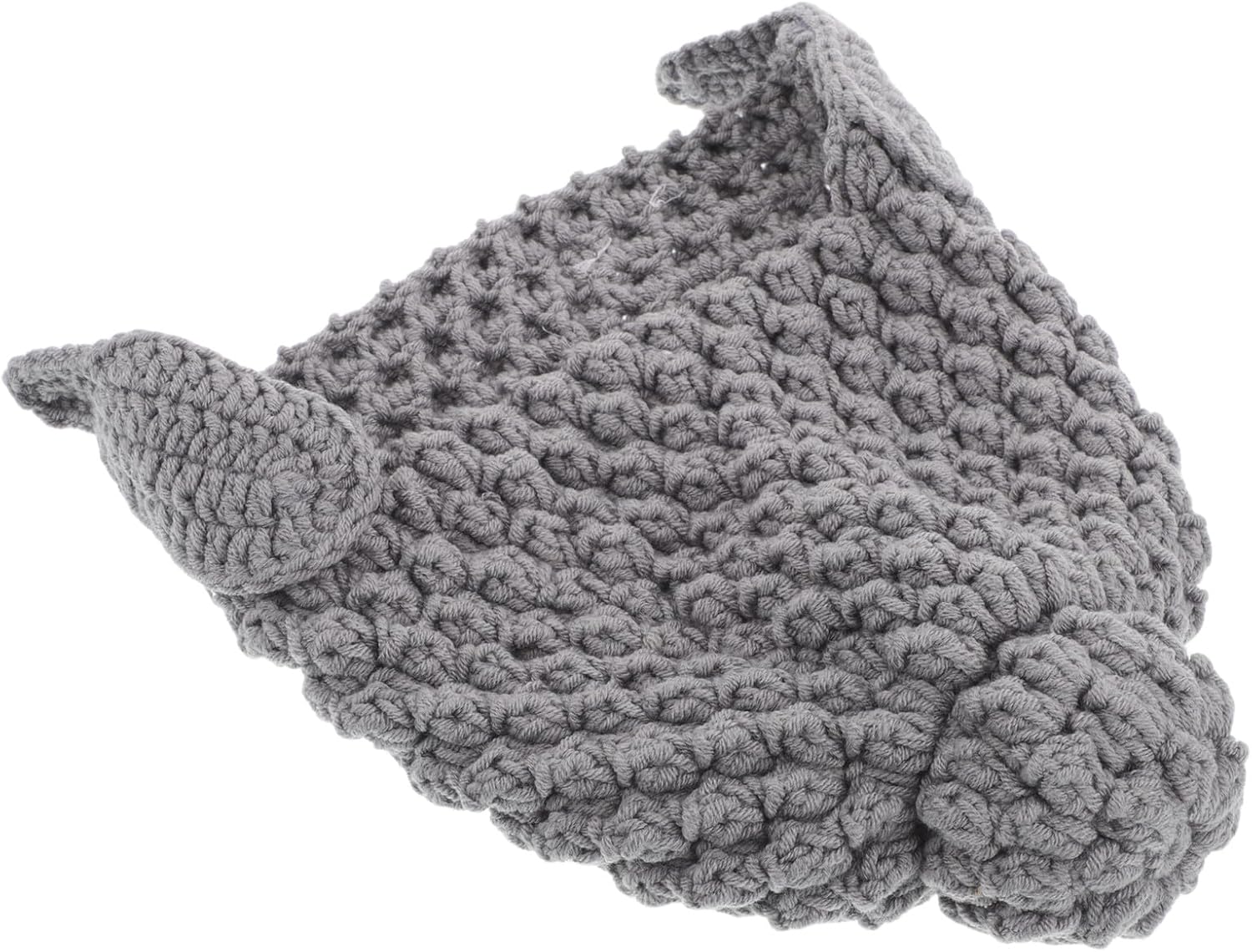 SOIMISS Novelty Knitted Warm Beanie Hat with Ear Flaps for Women and Men, Cute Cozy Knit Cap for Cold Weather, Lightweight Hand-Knitted Gray Winter Hat with Ear Warmers
