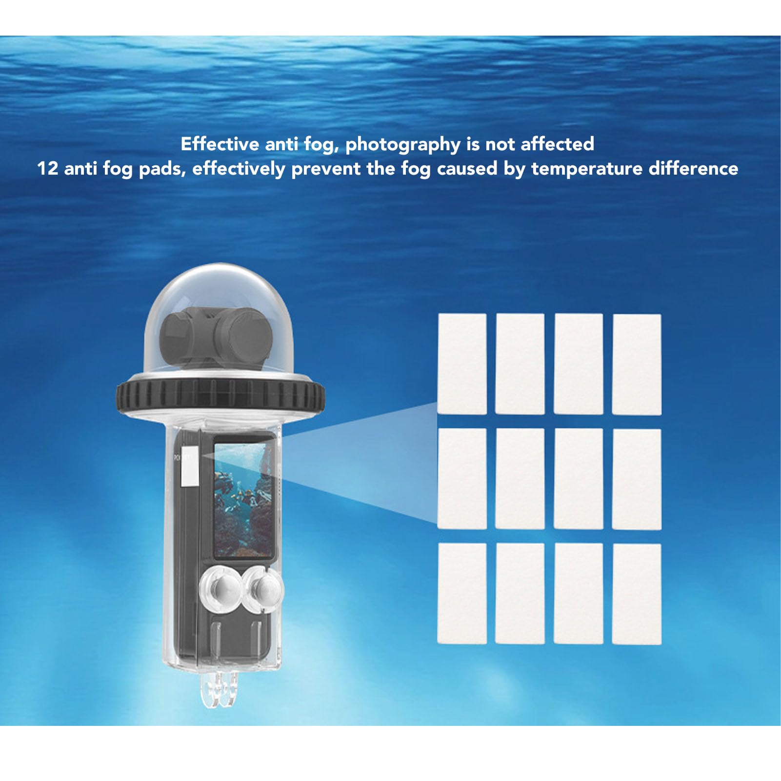 Custodia Subacquea per 3 - Custodia Subacquea Impermeabile per Fotocamera da 40 M/131 Piedi, Custodia Protettiva Subacquea per Immersione con Accessori per
