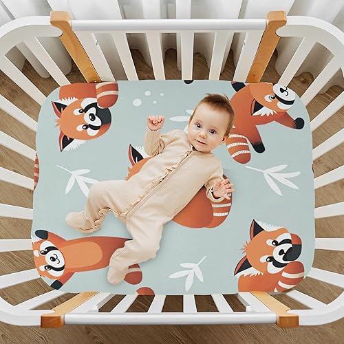 Miniatura 6 de Blueangle Juego de sábanas bajeras para cuna, suave, transpirable y cómodo, juego de sábanas de bebé para niños y niñas, bonito juego de sábanas