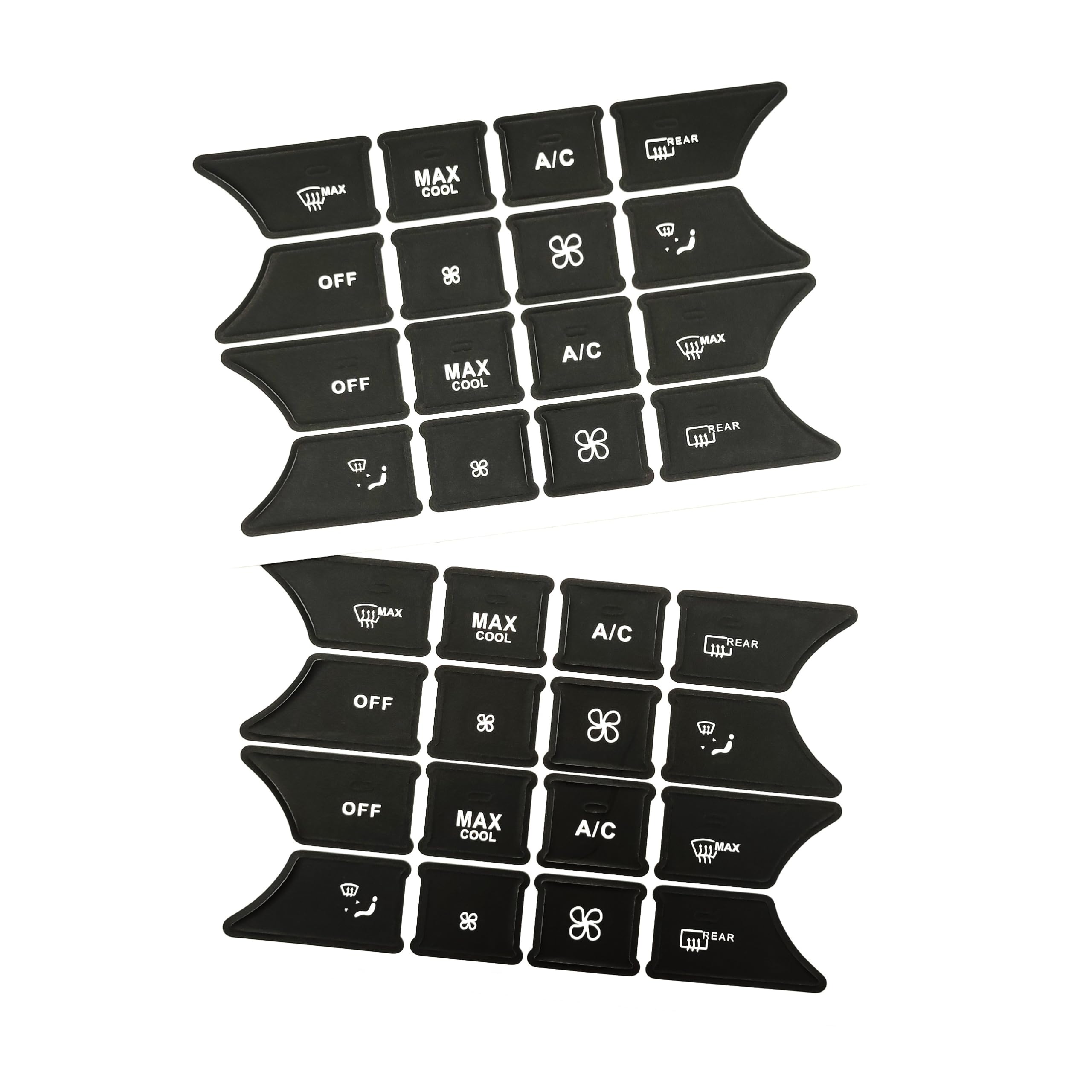 AtticZone Interior Button Repair Sticker Kit Decals Steering Wheel, AC Control, Window Switch , Radio Number, Door Lock, Seat Memory Switch Button Stickers Compatible with Benz 2007-2014, 2 Set (AC