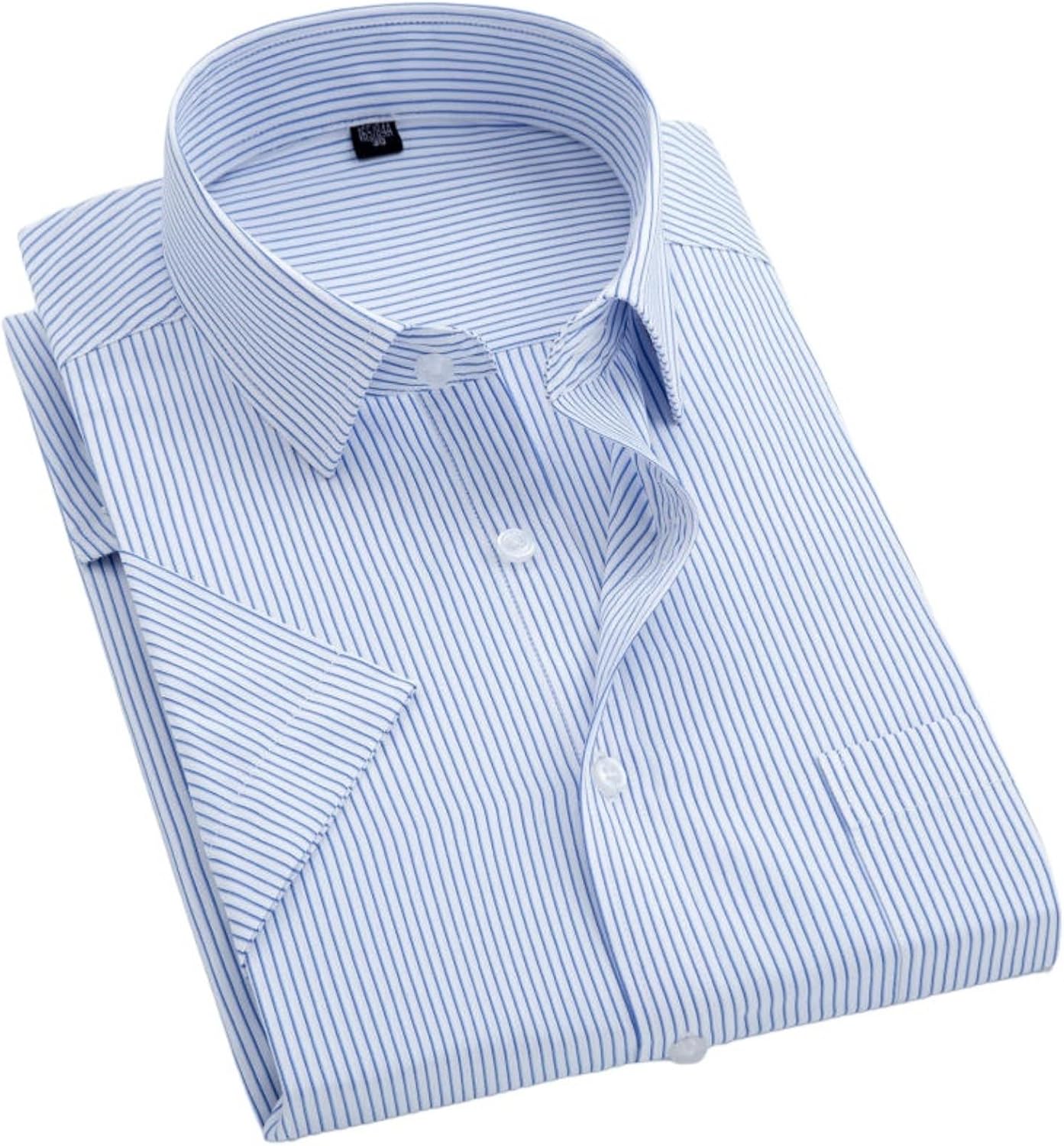 Men's Summer Trendy Business Casual Striped Short Sleeve Shirt