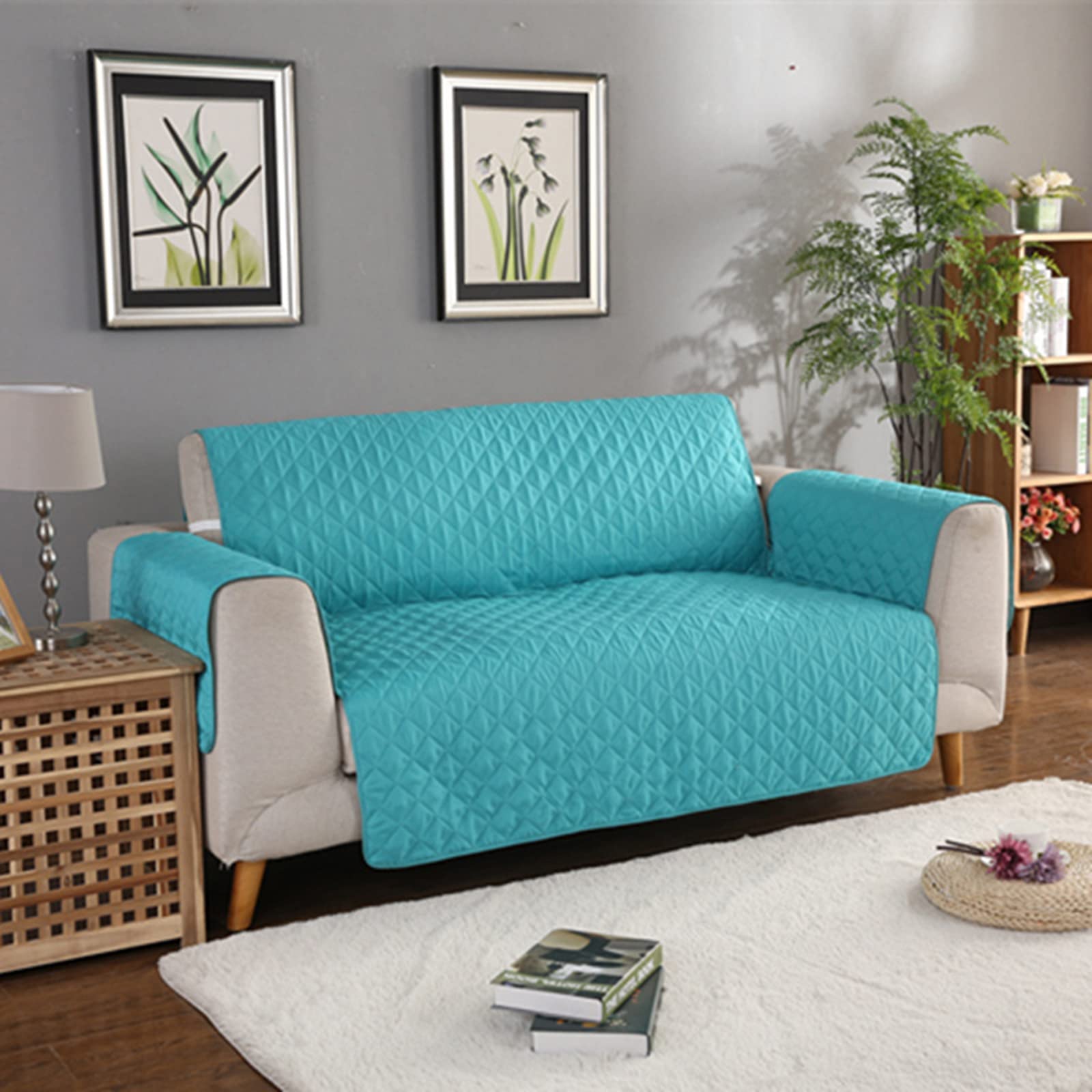 Housse de canapé matelassée antidérapante lavable en machine pour salon