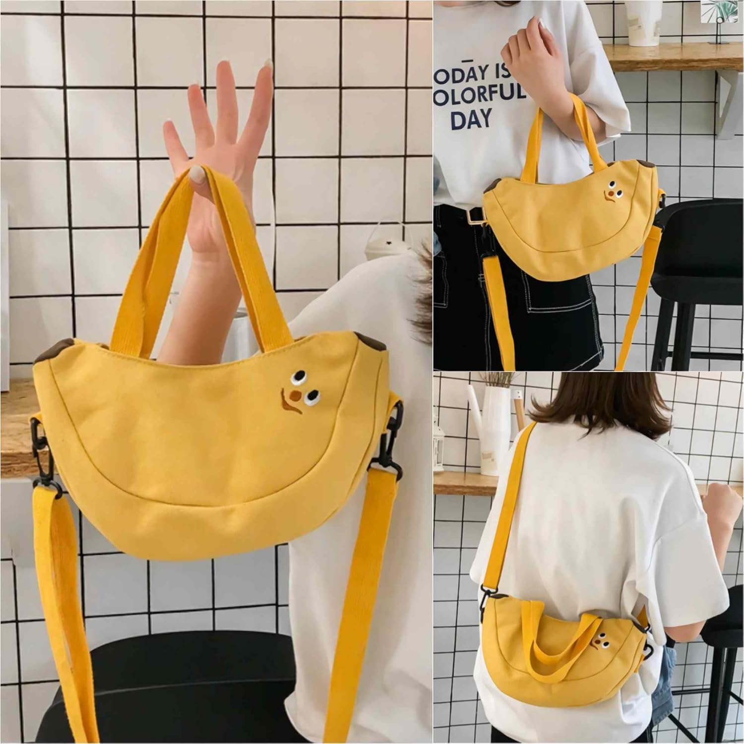 cute banana purse for women, funny unique novelty wallet, banana gifts accessories stuff bag mini novelty purse for teen girls, teen girls trendy stuff - Image 2