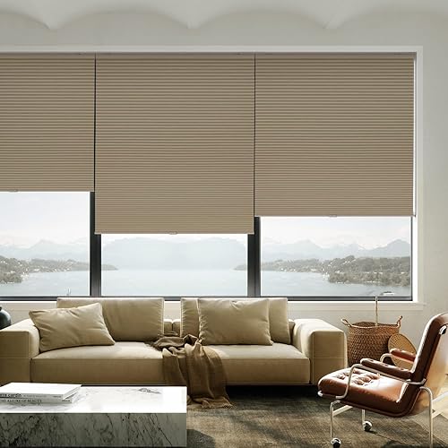 Miniatura 4 de LazBlinds Persianas celulares sin cordón, opacas de privacidad, con diseño de panal para el hogar, aislamiento térmico, reducción de ruido para