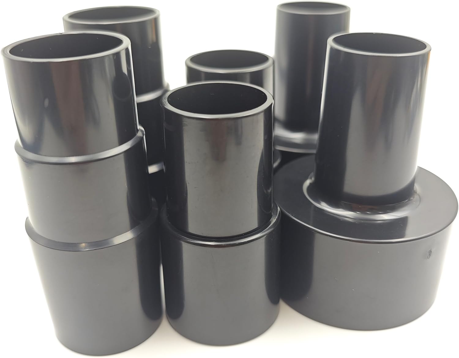 Plastic Vacuum Converter Reducer Attachments Fits Vacuum Cleaner， 1-3/8" to 1-1/4", 2-1/2" to 1-1/4", 1-1/4" to 1-3/8" to 1-1/2"（6 Pieces）