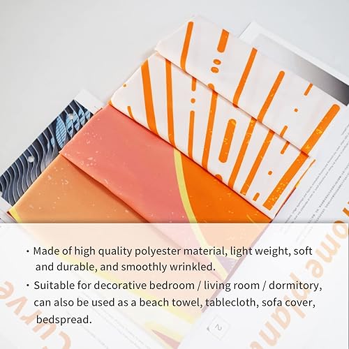 Miniatura 6 de Tapiz de arte bohemio naranja con sol, estético, atardecer, vintage de los años 70, tapiz de montaña arcoíris para sala de estar, dormitorio, aula,