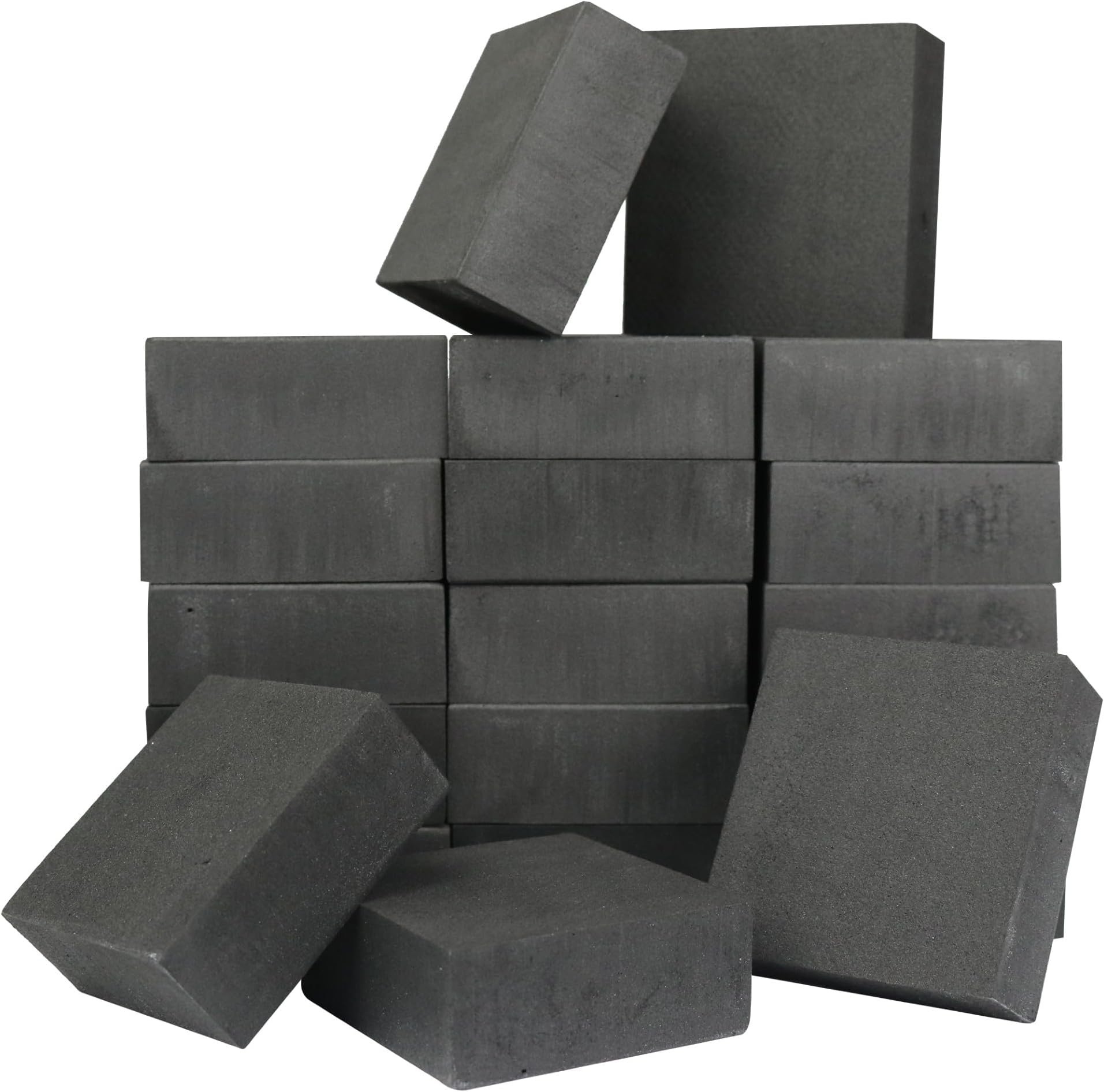 Impresa Rubber Pot Risers - Non-Marking Pot Feet & Slip-Resistant Base - Heavy-Duty Support & Plant Lift - 6000 lb Capacity & Outdoor Riser - 20 Pack, 2 x 2 x 3/4 in, Black