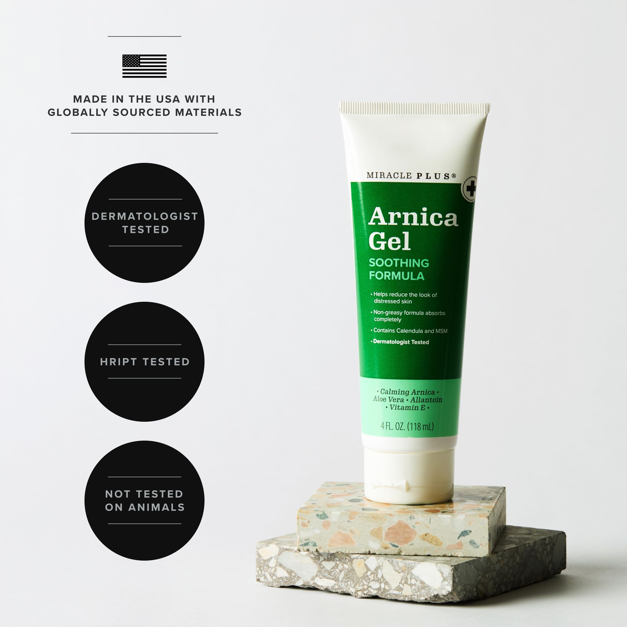 Miracle Plus Natural Arnica Gel For Thin Distressed Skin | Skin Care Arnica Montana Lotion Topical Gel | Extra Strength Vitamin K Cream Ointment, 4 Fl Oz — Amazon image 5