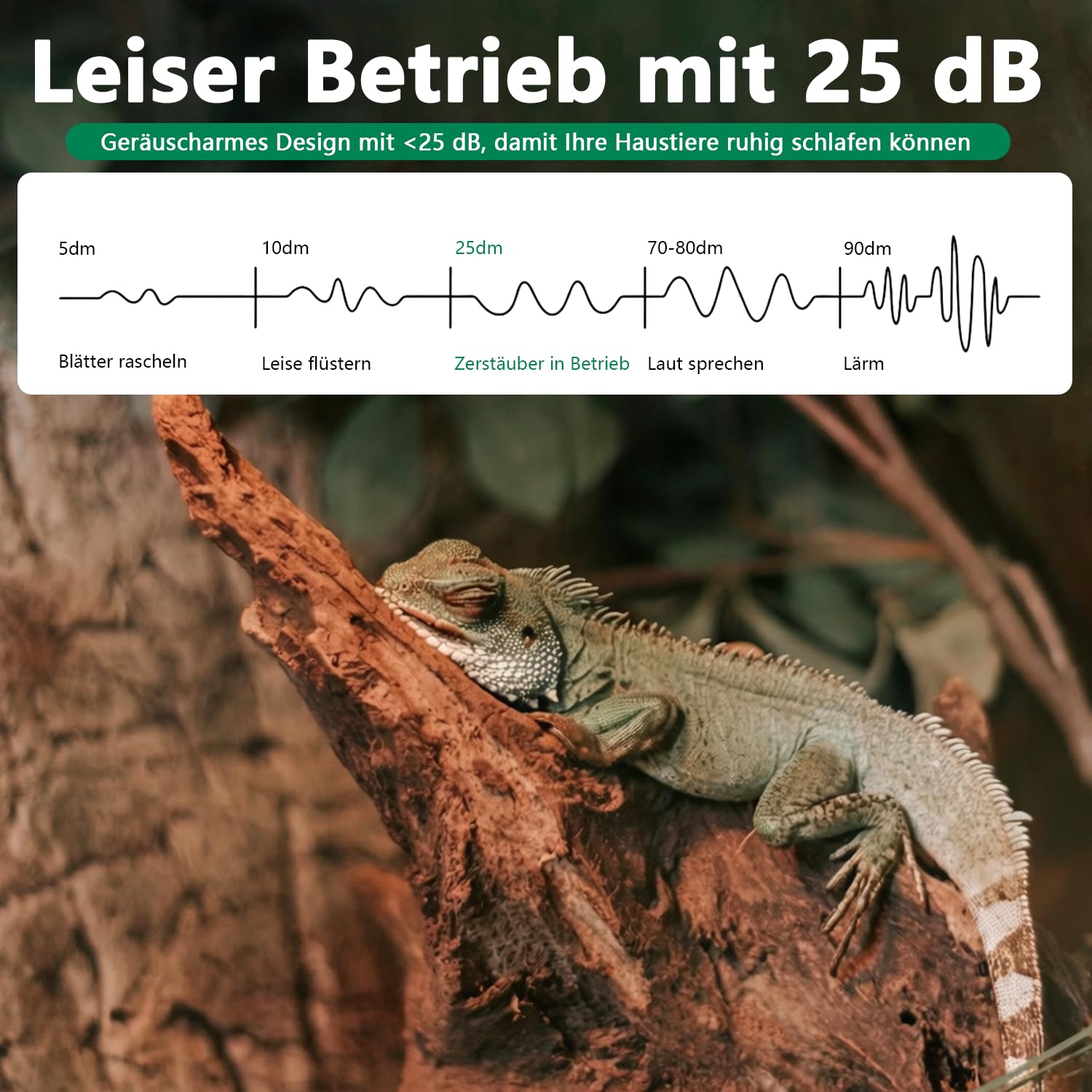 Reptilien Benebelungssystem Terrarium, Intelligentes Reptilien Luftbefeuchter mit Schlauch mit Timer und Sprühdüsen 360 ° Verstellbare, Vernebler Terrarium für Amphibien Pflanzen