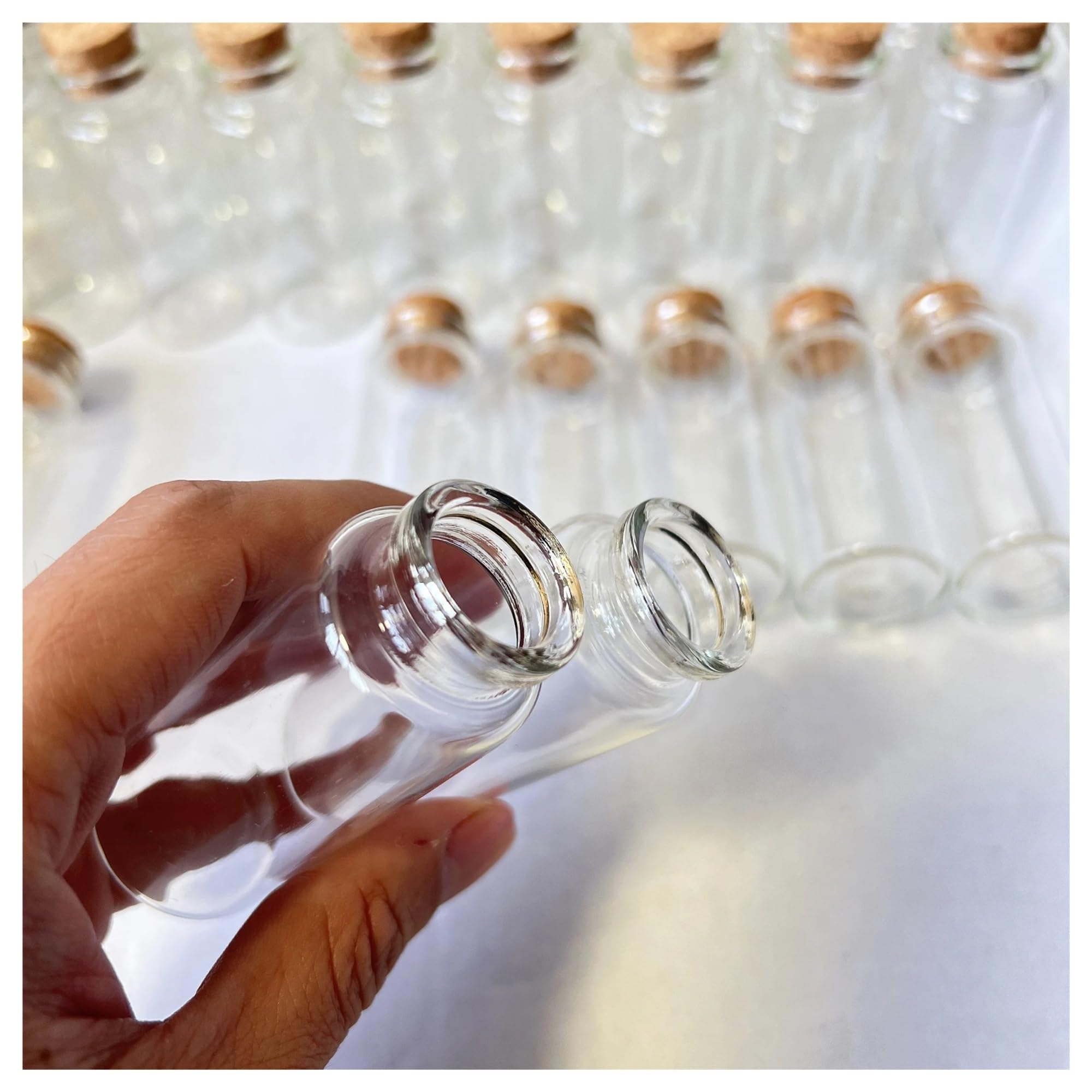 MENGKE Frascos de vidrio de 30 ml (30 x 70 mm), con corcho, pequeños tubos de ensayo, transparentes, ideales for bodas, regalos, 15, 36 y 56 unidades.(15 pieces)