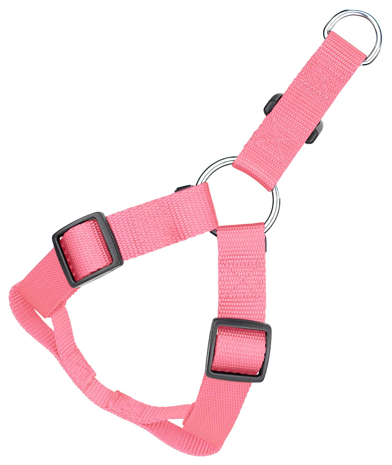 Country Brook Petz Nylon Step-in Adjustable Dog Harness - Vibrant 20+ Color Selection (Small, 3/4 Inch Wide, Pink)