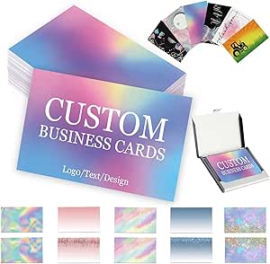 100 Custom Business Cards – Personalized Double Sided With Photo, Logo, Text (3.5" X 2")