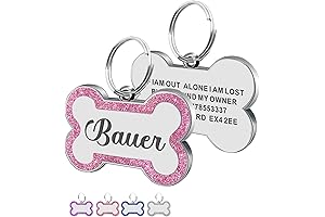 Personalized Glitter Dog Tag for Girl Dogs