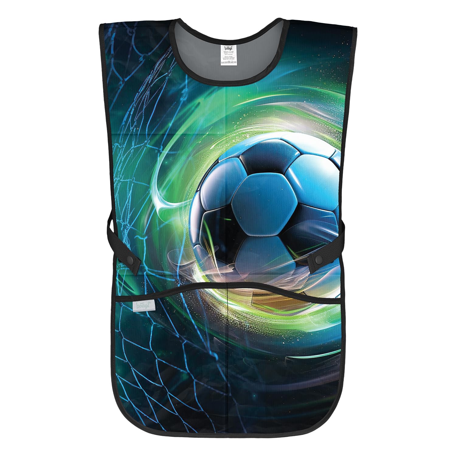 Baagl Children's Apron Girls Boys Cooking Apron Children Apron Painting Apron Craft Apron for Kids (Football Ball)