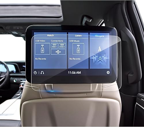 Paquete de 2 protectores de pantalla Escalade 2021-2024 2025 para asiento trasero Cadillac Escalade pantalla táctil de 12.6 pulgadas, vidrio