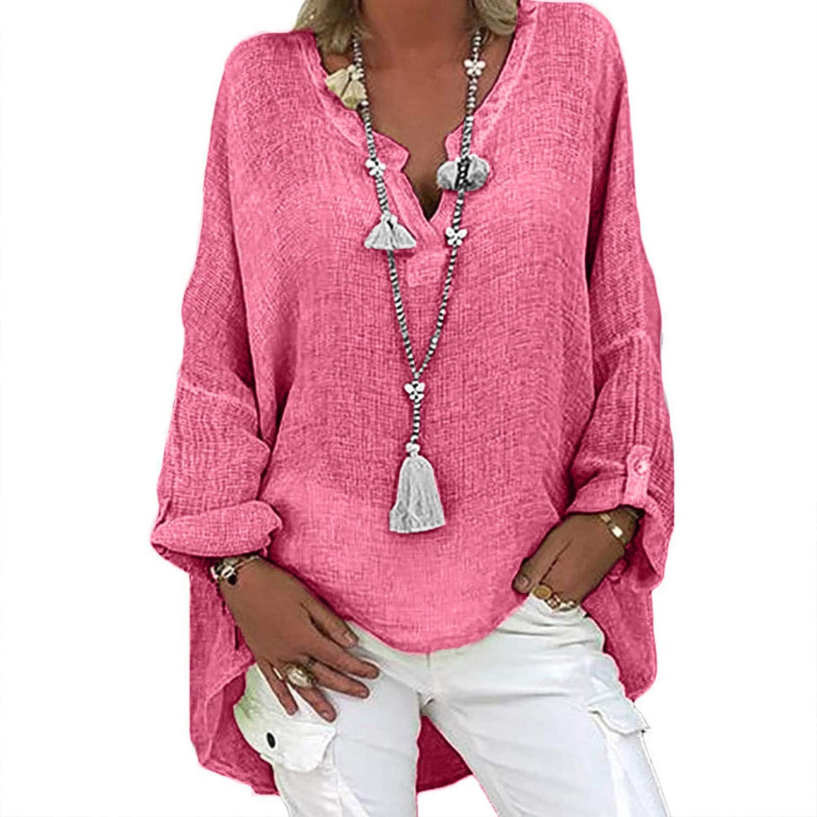 Womens Summer Shirt Women BlouseBasicTop Blouse Long Sleeve Shirts for Women New Years Eve Tops for Women